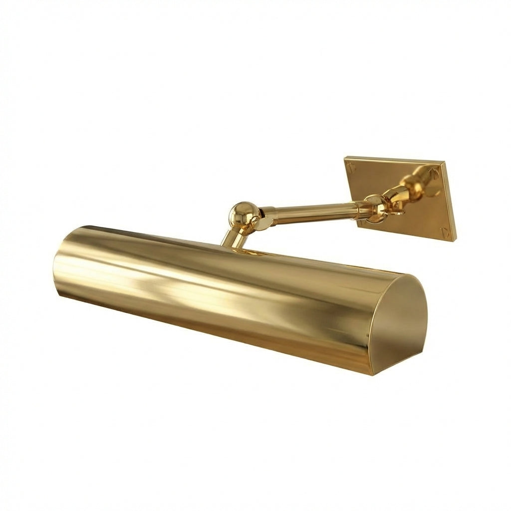 Ann Morris Lighting - Large Rounded Picture Lights - 14"-24" - Brass / Ball Finial Detail