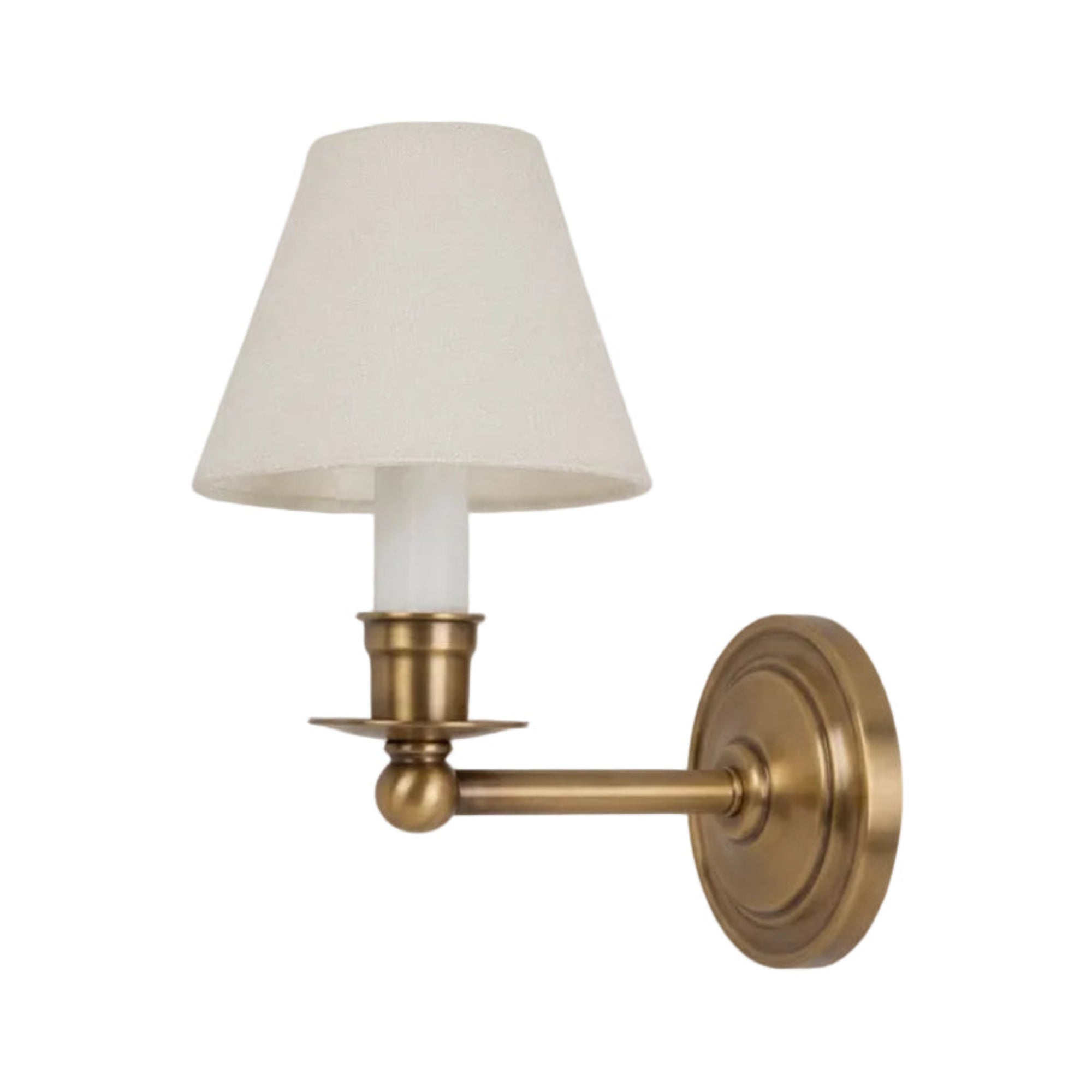 Ann Morris Lighting - PT Sconce Stuart Plate - Antique Brass