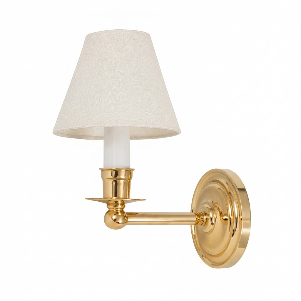 Ann Morris Lighting - PT Sconce Stuart Plate - Brass