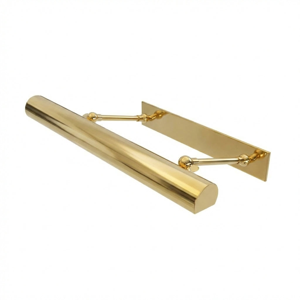 Ann Morris Lighting - Small Rounded Picture Lights - 25"-35" - Brass / Ball Finial Detail