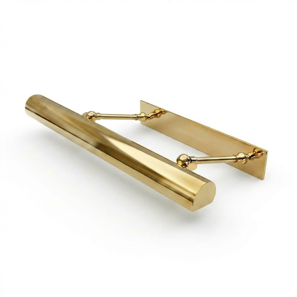 Ann Morris Lighting - Small Rounded Picture Lights - 61"-72" - Brass / Ball Finial Detail