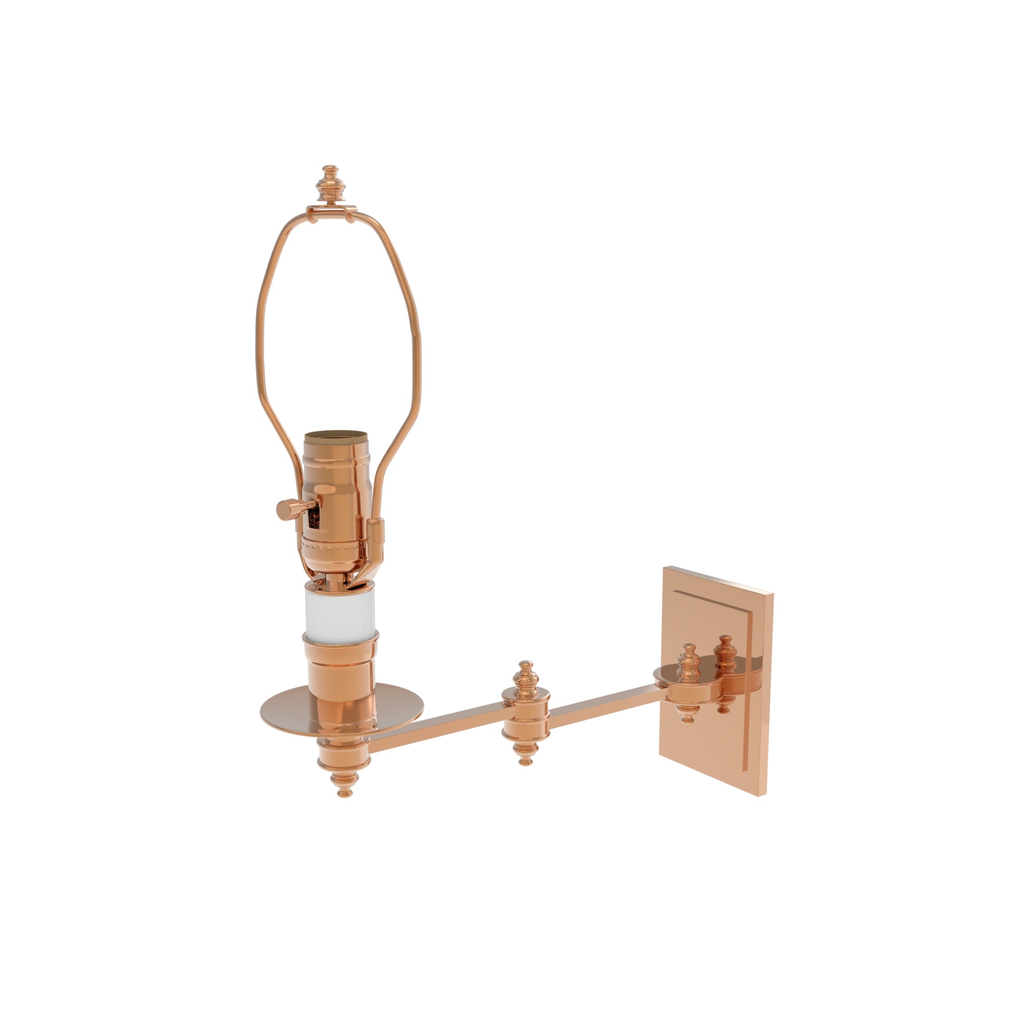 St. James Two Swing Arm Sconce - With Finials – Ann-Morris Inc