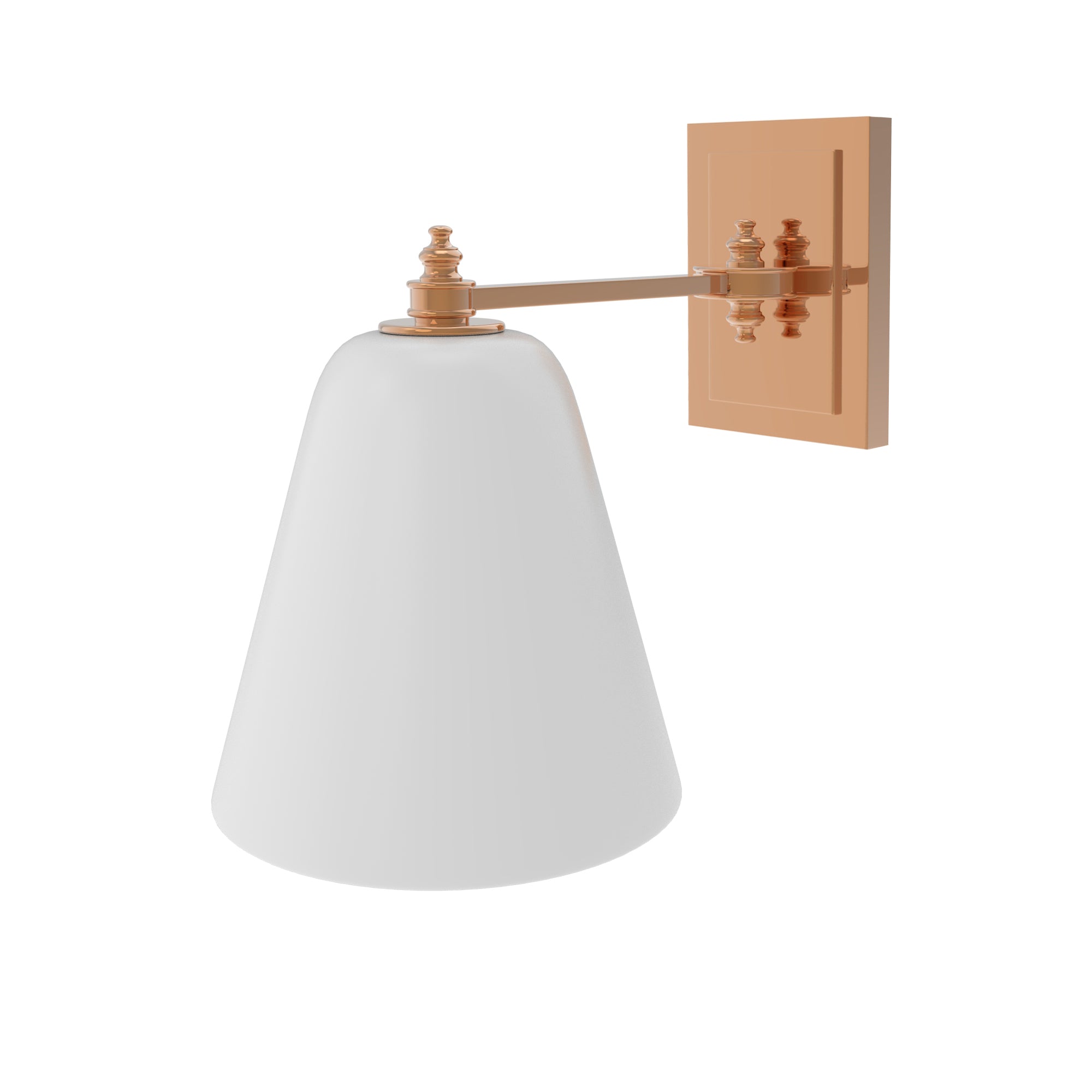 St. James Sconce - White Glass - With Finial – Ann-Morris Inc