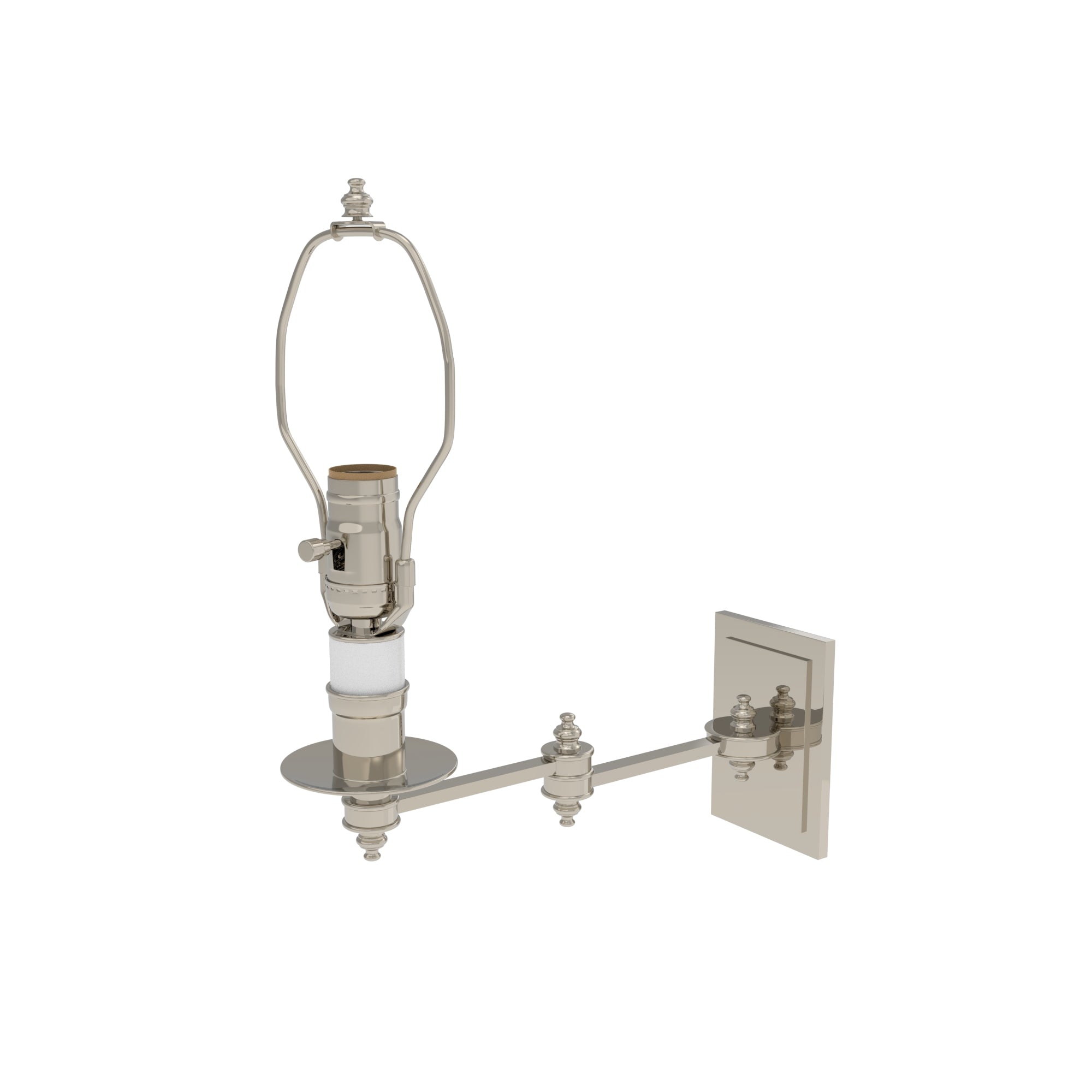 St. James Two Swing Arm Sconce - With Finials – Ann-Morris Inc