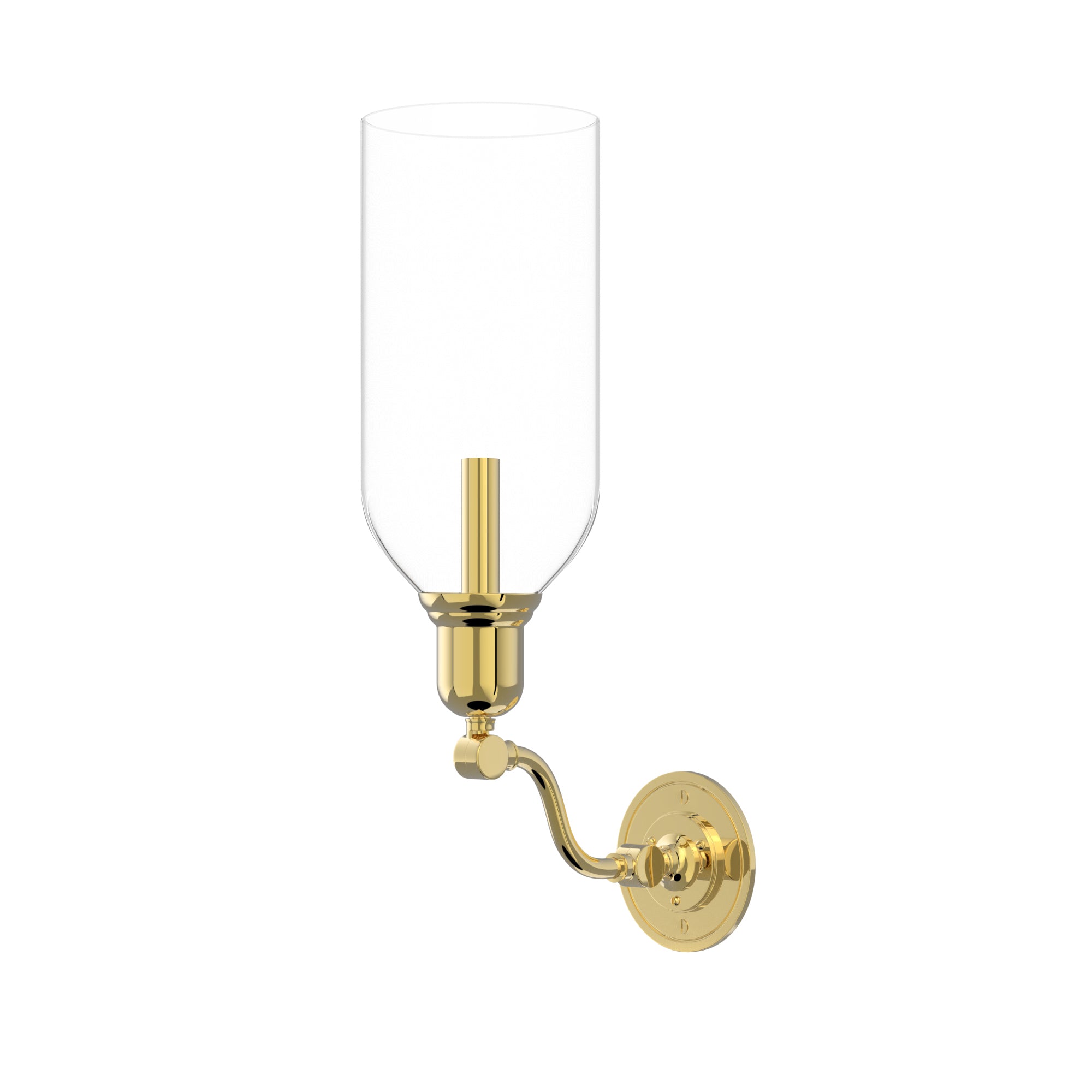 House Sconce with Hurricane Glass Metal Socket