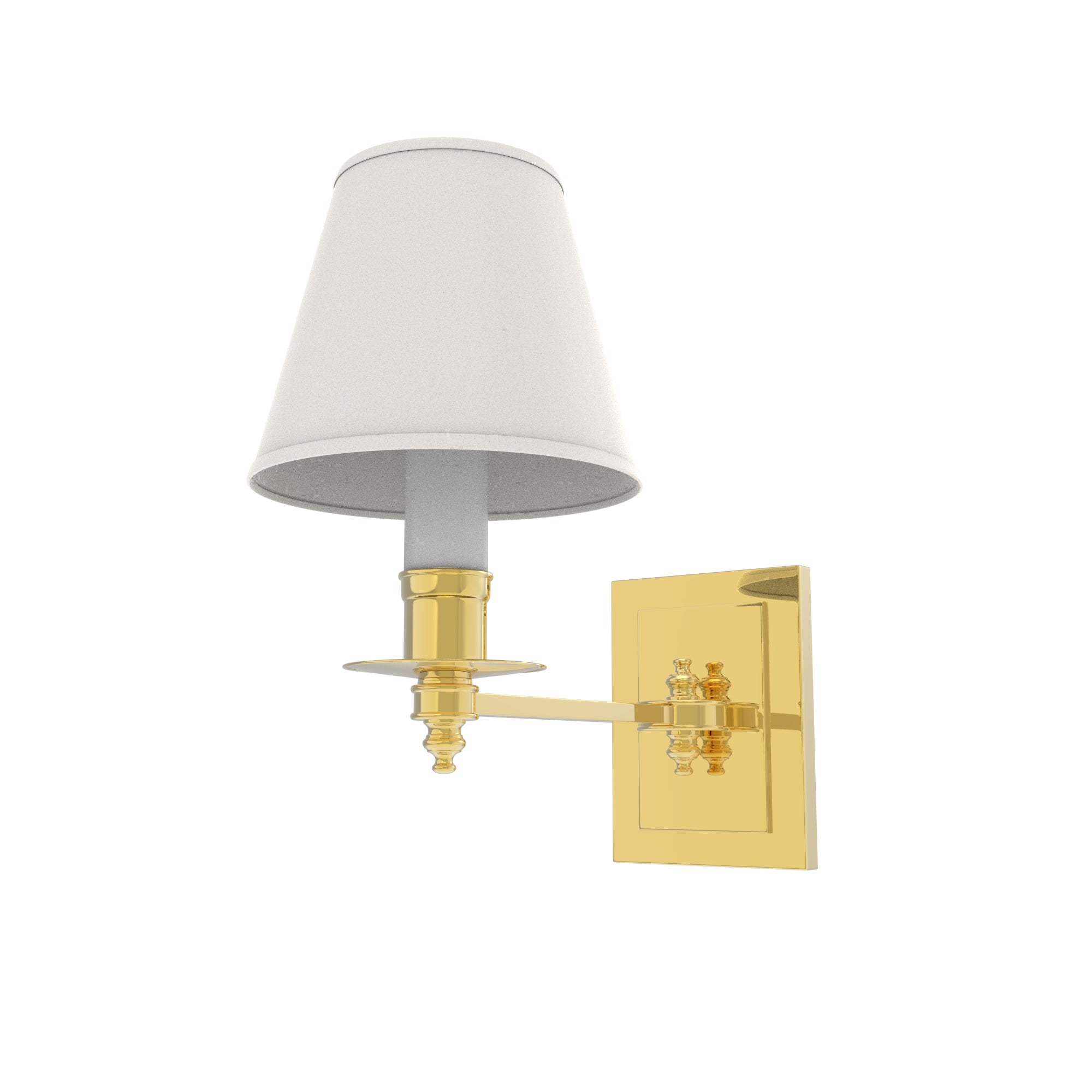 St. James Sconce - Fabric Shade - With Finials – Ann-Morris Inc