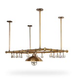 Pot Rack Galley Light + Double Hooks