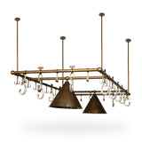 Pot Rack with Cone Lights