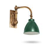 Short Swing Arm Sconce with Metal Shade Painted