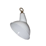 Angled Industrial Light - White Enamel