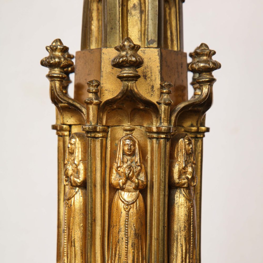 Gothic Style Brass Table Lamp