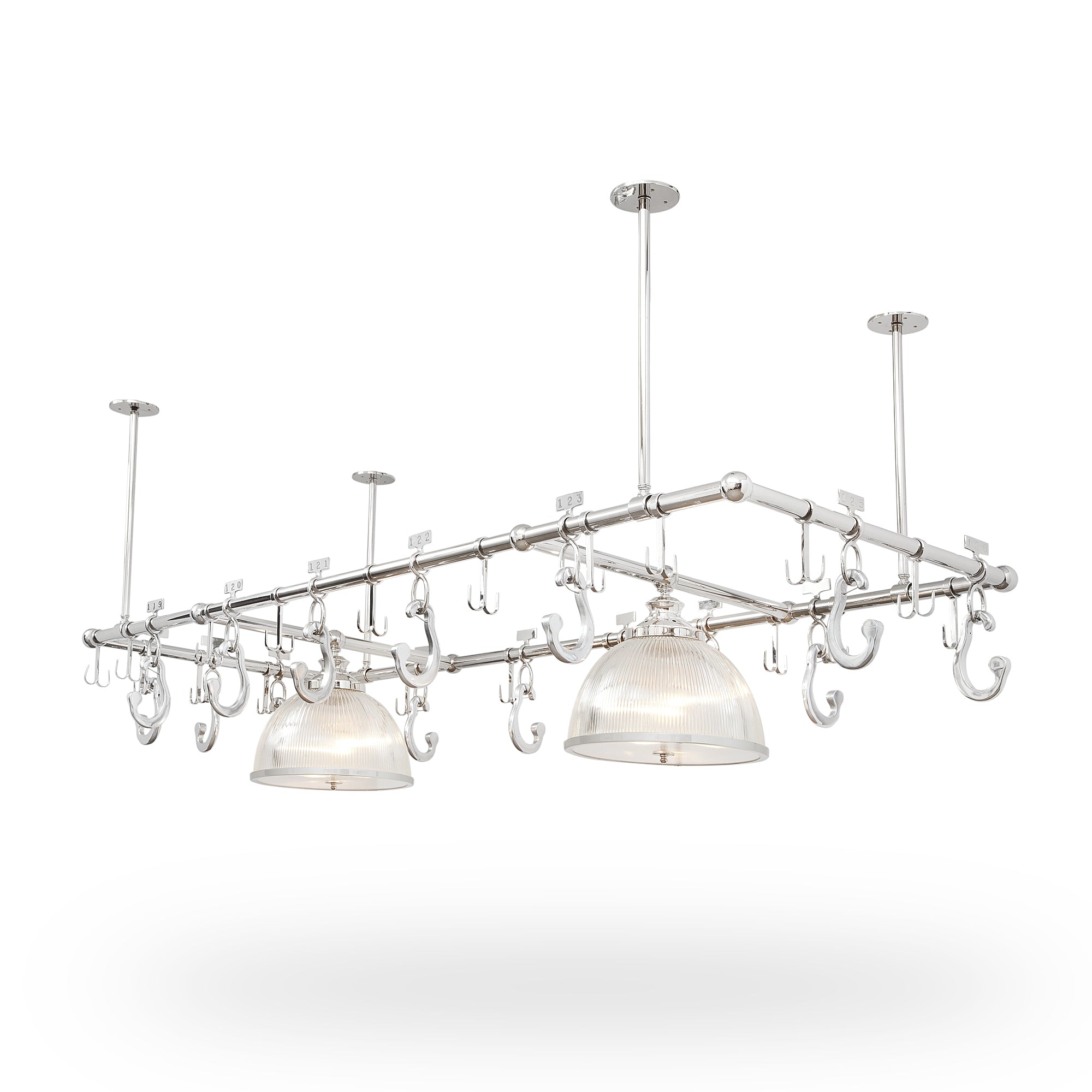 Chandelier Storage Racking Chandelier Pot Racks Island Imitation Wood Pot Hanging Rack Chandelier