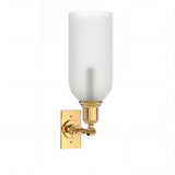 Custom House Sconce Rectangular Back Plate — Frosted Glass