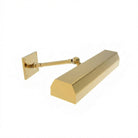 Ann Morris Lighting - Faceted Picture Lights - 8"-13" - Brass / Ball Finial Detail