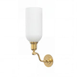House Sconce with Hurricane Glass - Metal Socket — Frosted Glass
