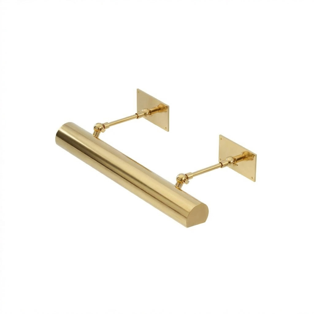 Ann Morris Lighting - Large Rounded Picture Lights - 25"-35" - Brass / Ball Finial Detail