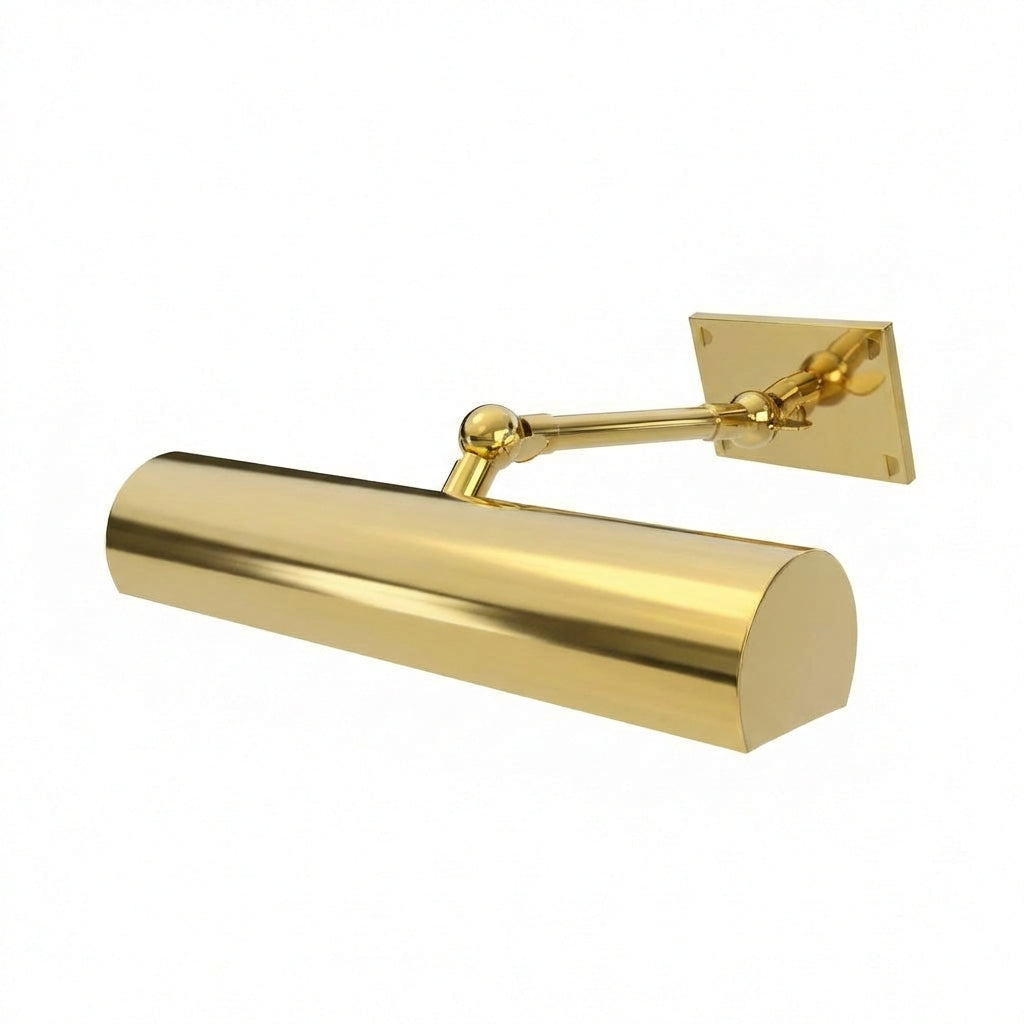 Ann Morris Lighting - Large Rounded Picture Lights - 8"-13" - Brass / Ball Finial Detail