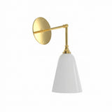 Petite Sconce with Mini White Shade - Round Backplate