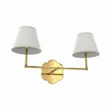 Petite T-Bar Sconce Floral Back Plate