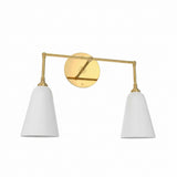 Petite T-Bar Sconce - White Mini Glass