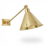 Roosevelt Sconce with Metal Shade - Straight Arm
