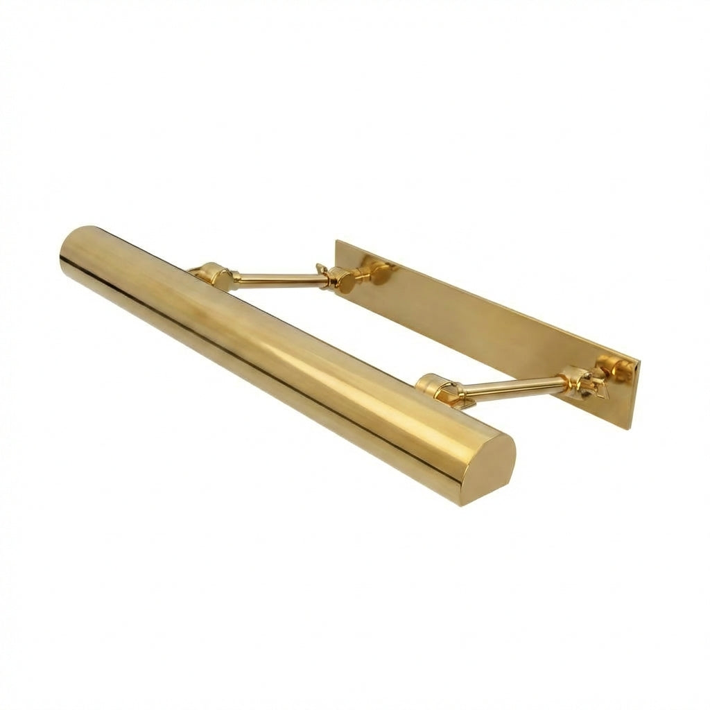 Ann Morris Lighting - Small Rounded Picture Lights - 25"-35" - Brass / Lock Knob Detail