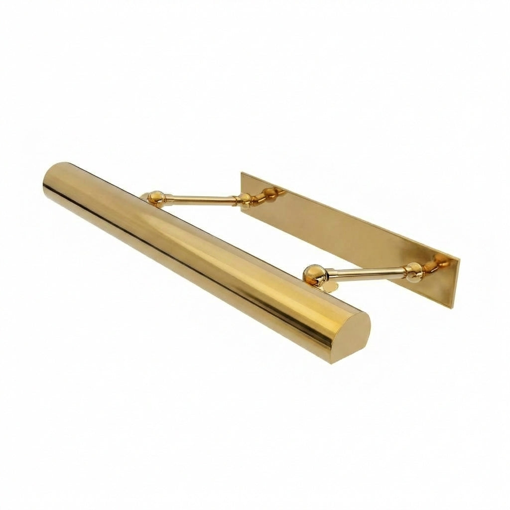 Ann Morris Lighting - Small Rounded Picture Lights - 49"-60" - Brass / Ball Finial Detail