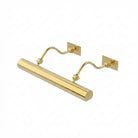 Ann Morris Lighting - Small Rounded Picture Lights - Gooseneck Arm - 25"-35" - Brass