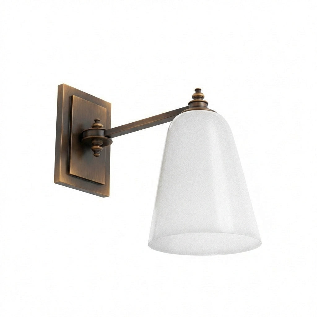 St. James Sconce - Mini White Glass – Ann-Morris Inc