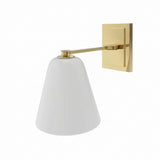 St. James Sconce - White Glass - Without Finial