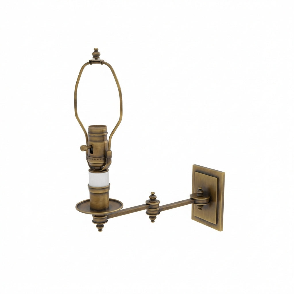 ツキオ 　『SAINT JAMES』　DH5402F1 St. James Two Swing Arm Sconce - With Finials – Ann-Morris Inc