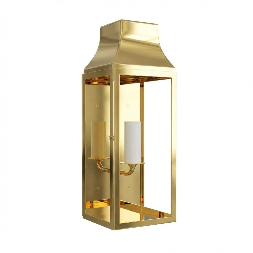 Ann Morris Lighting - Sterling Wall Lantern - Small - Brass