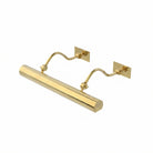 2.3. Ann Morris Lighting - VACATIONS TEST: Small Rounded Picture Lights - Gooseneck Arm - 25"-35" - Brass